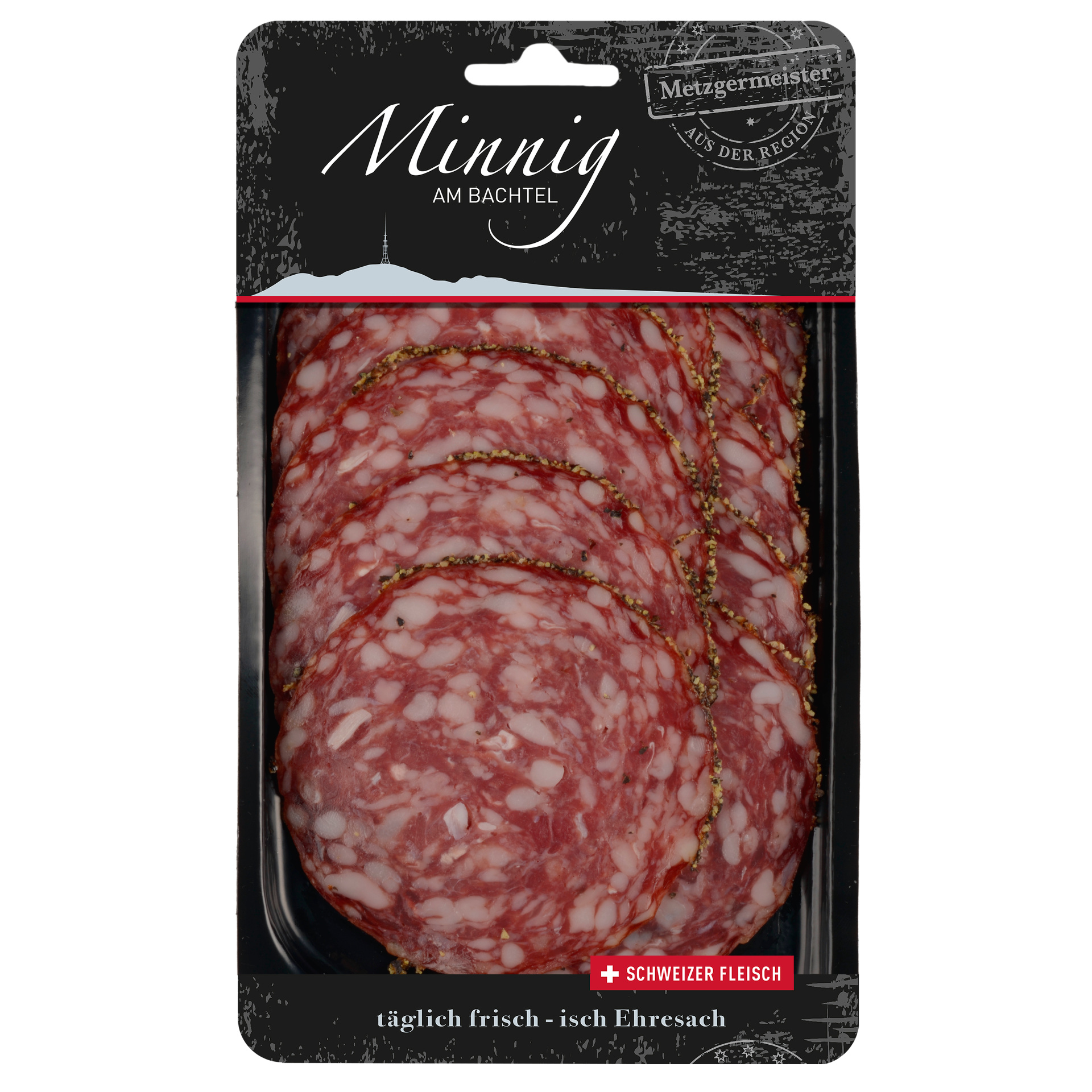 Pfeffer Salami, Schweizer Fleisch, | Minnig